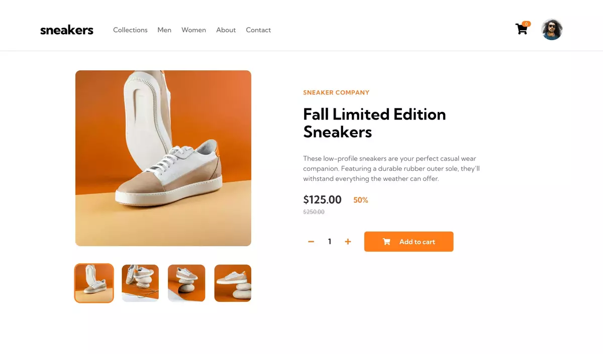 Frontend Mentor Ecommerce Product Challenge